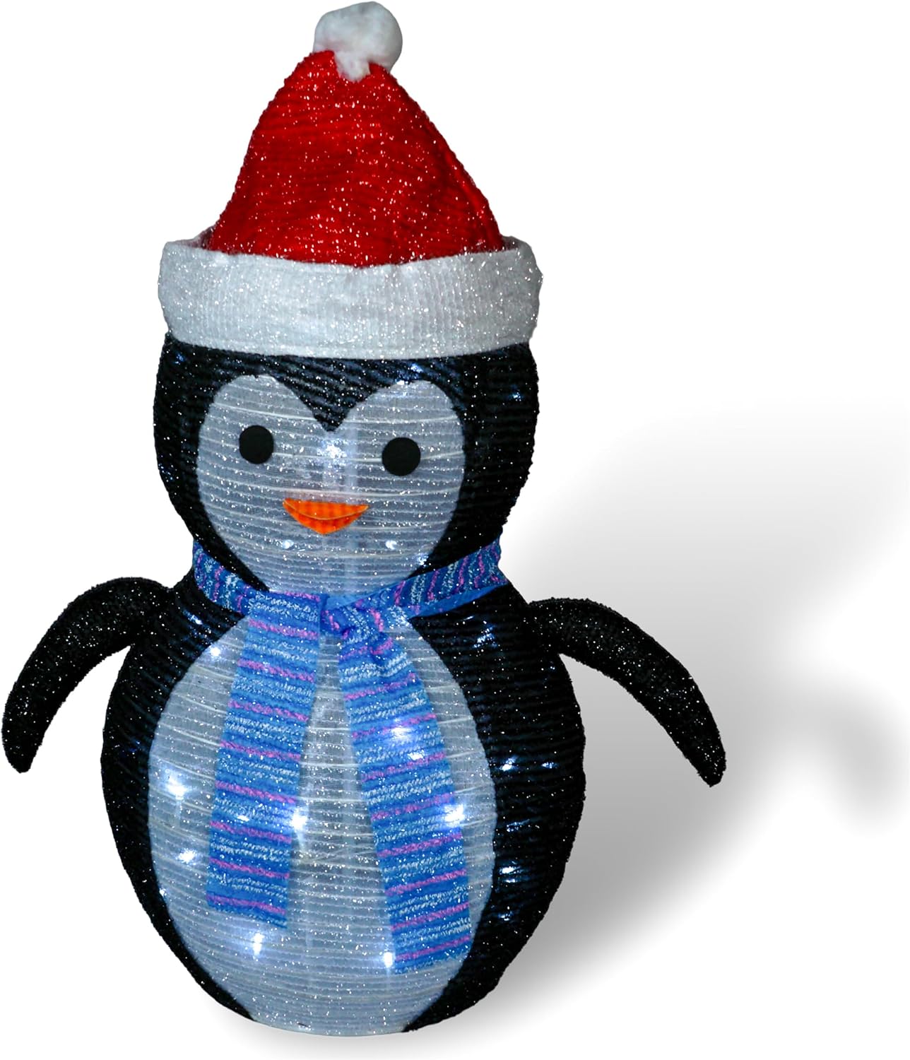 St Helens Home & Garden Xmas Haus 70cm Christmas Penguin with 45 LED Lights - GH9048