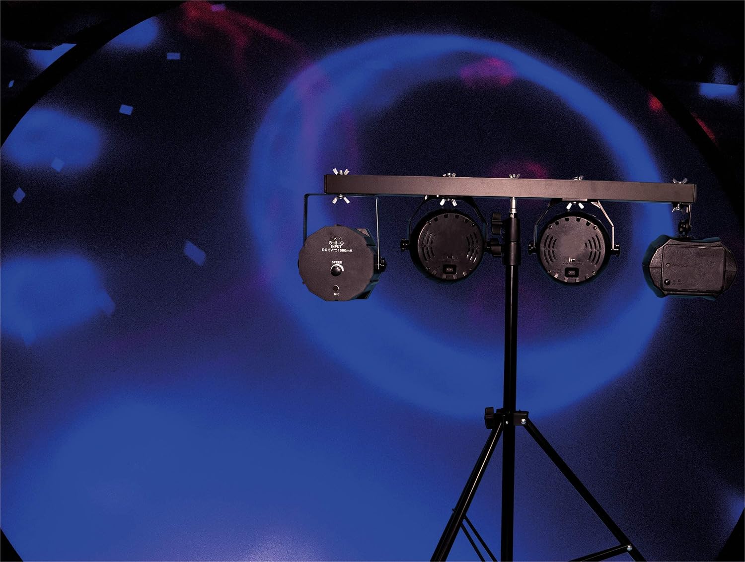 4-Way Mobile DJ Light & Stand Set With LED Effects - G017KC