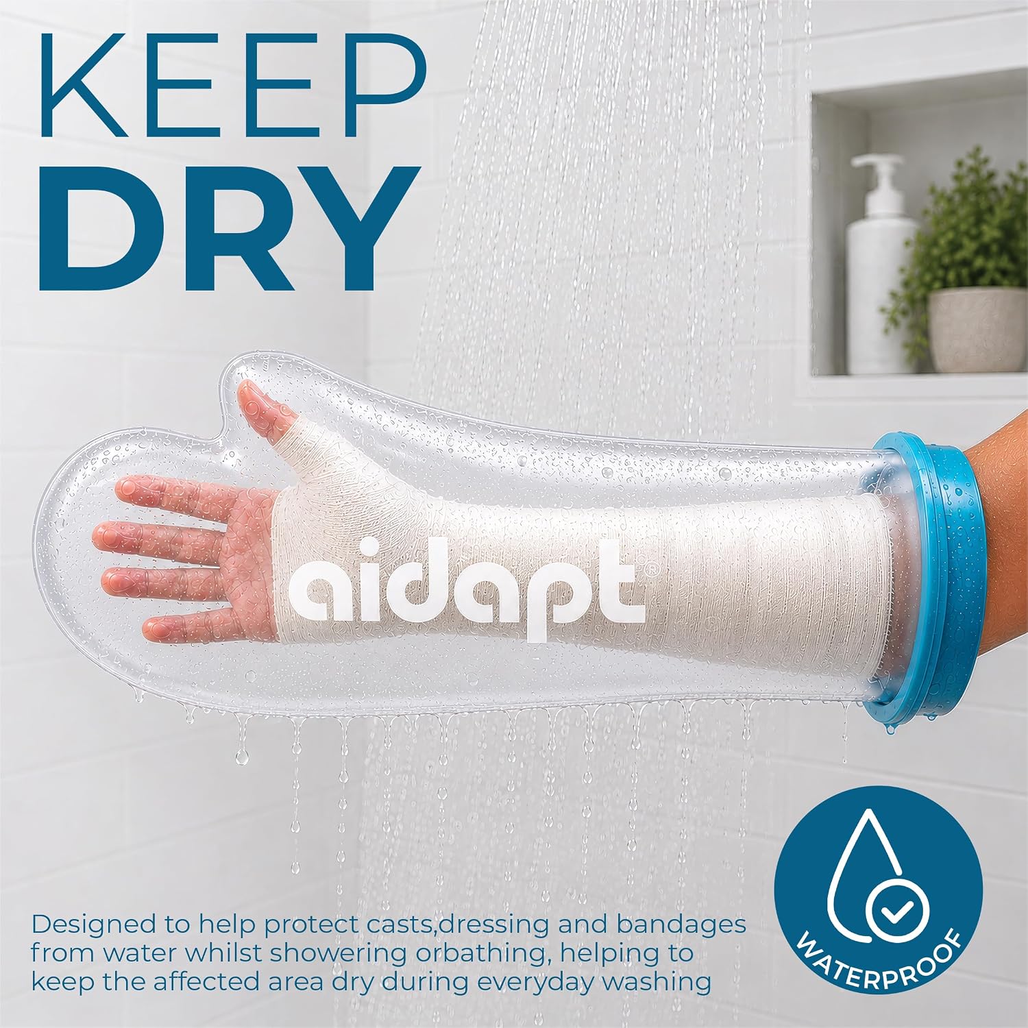 Aidapt Adult Waterproof Arm Protector for Casts & Dressings - VM200S