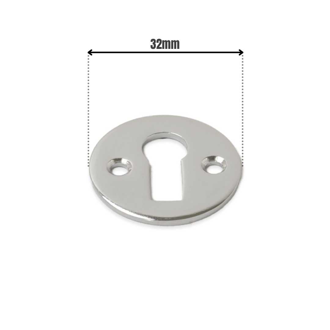 Victorian Escutcheon Open Chrome 32mm