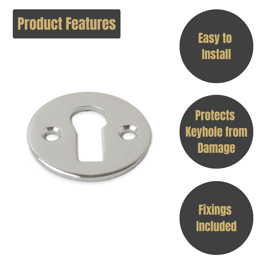 Victorian Escutcheon Open Chrome 32mm