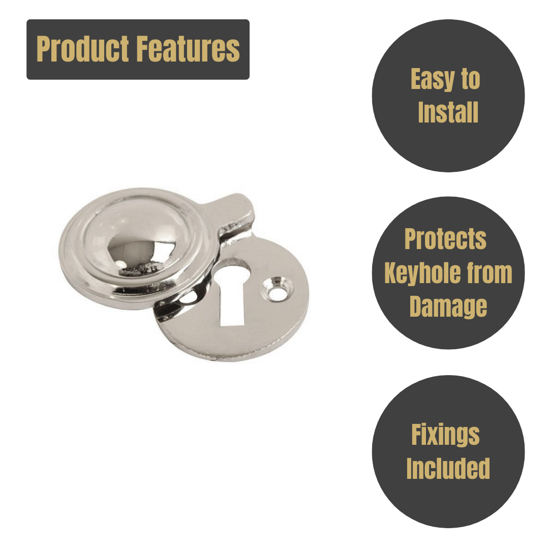 Victorian Escutcheon Covered Chrome 32mm