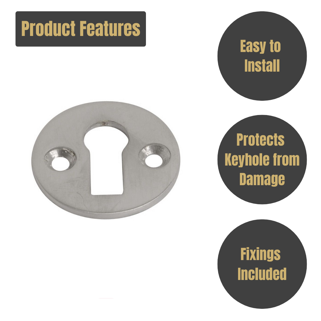 Victorian Escutcheon Open Satin Chrome 32mm