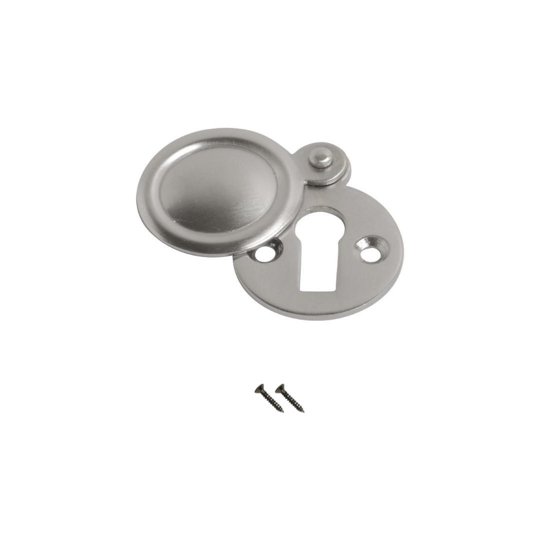 Victorian Escutcheon Covered Satin Chrome 32mm