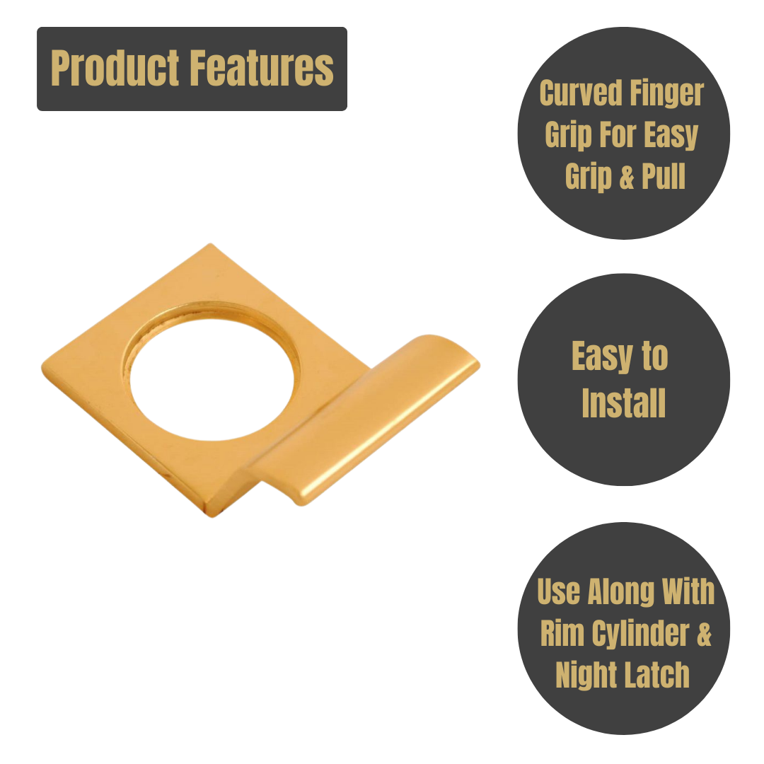 Vibe Cylinder Pull Square on BGA with Curved Finger Grip for Cylinder Locks