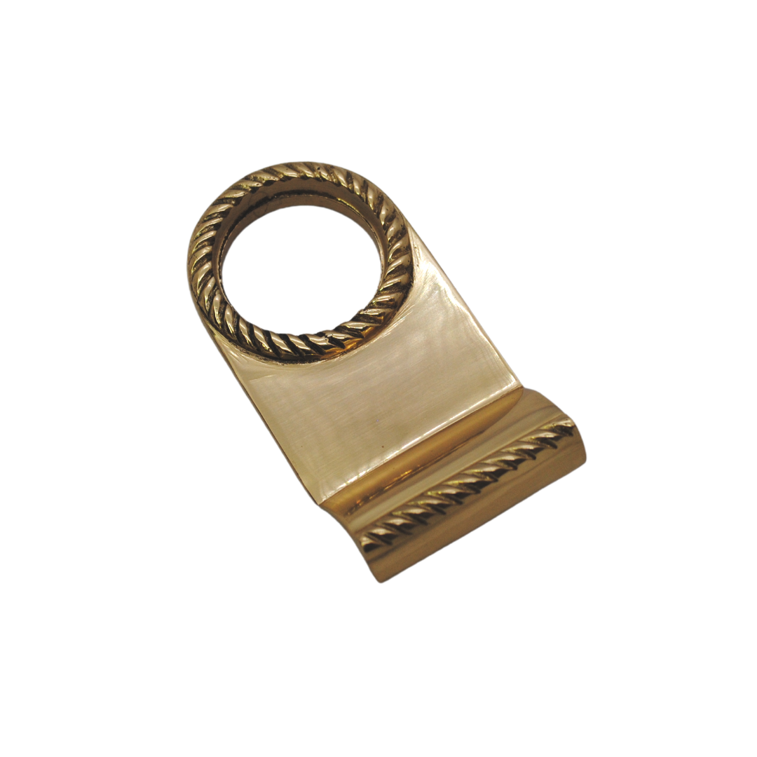 Vibe Georgian Cylinder Pull on Brass with Curved Finger Grip for Cylinder Locks
