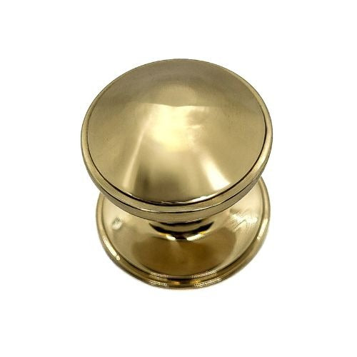 Vibe Centre Door Knob 63mm on Brass for Internal Doors