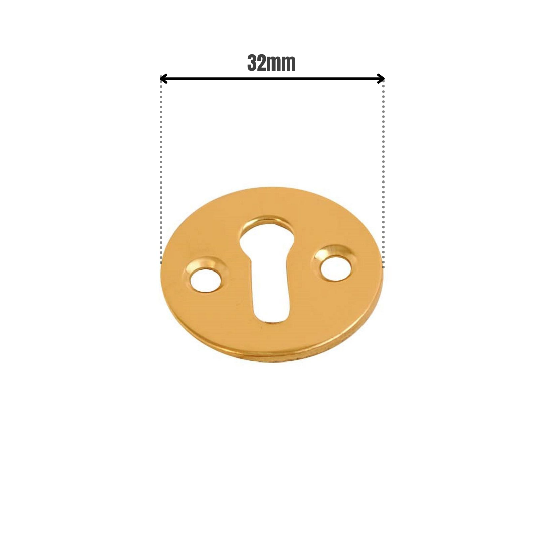 Victorian Escutcheon Open Brass 32mm