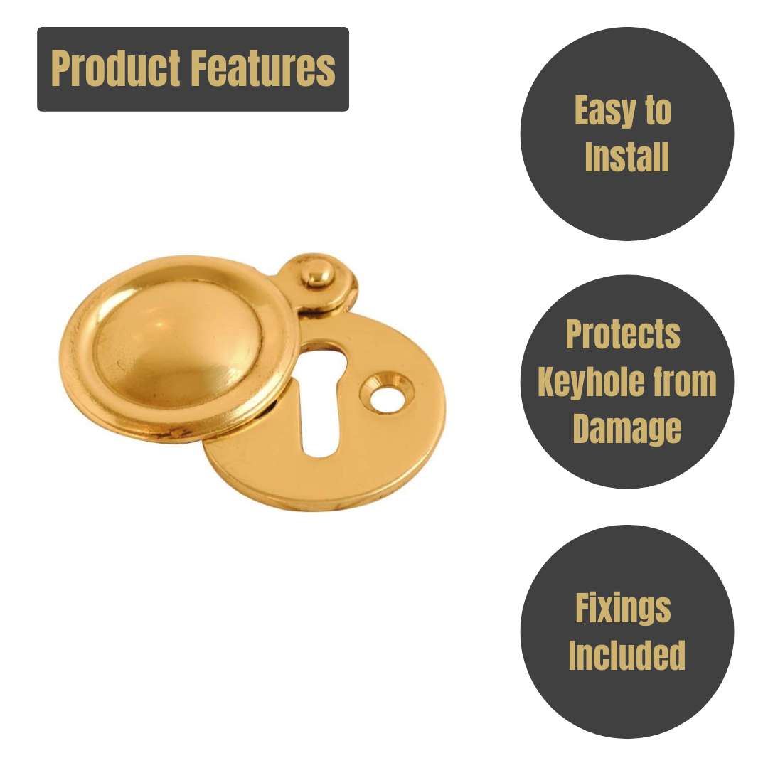 Victorian Escutcheon Covered Brass 32mm