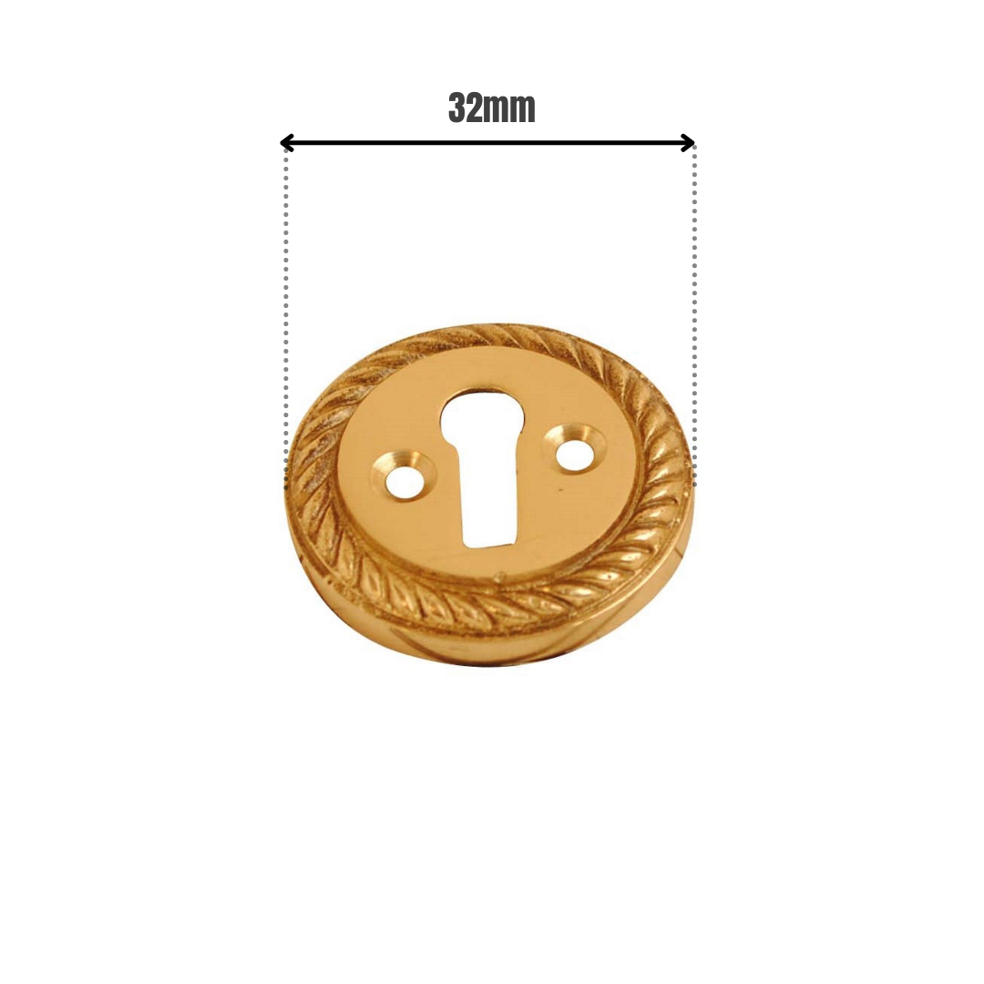 Vibe Georgian Escutcheon Open Brass 32mm
