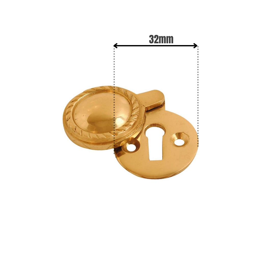 Vibe Georgian Escutcheon Covered Brass 32mm