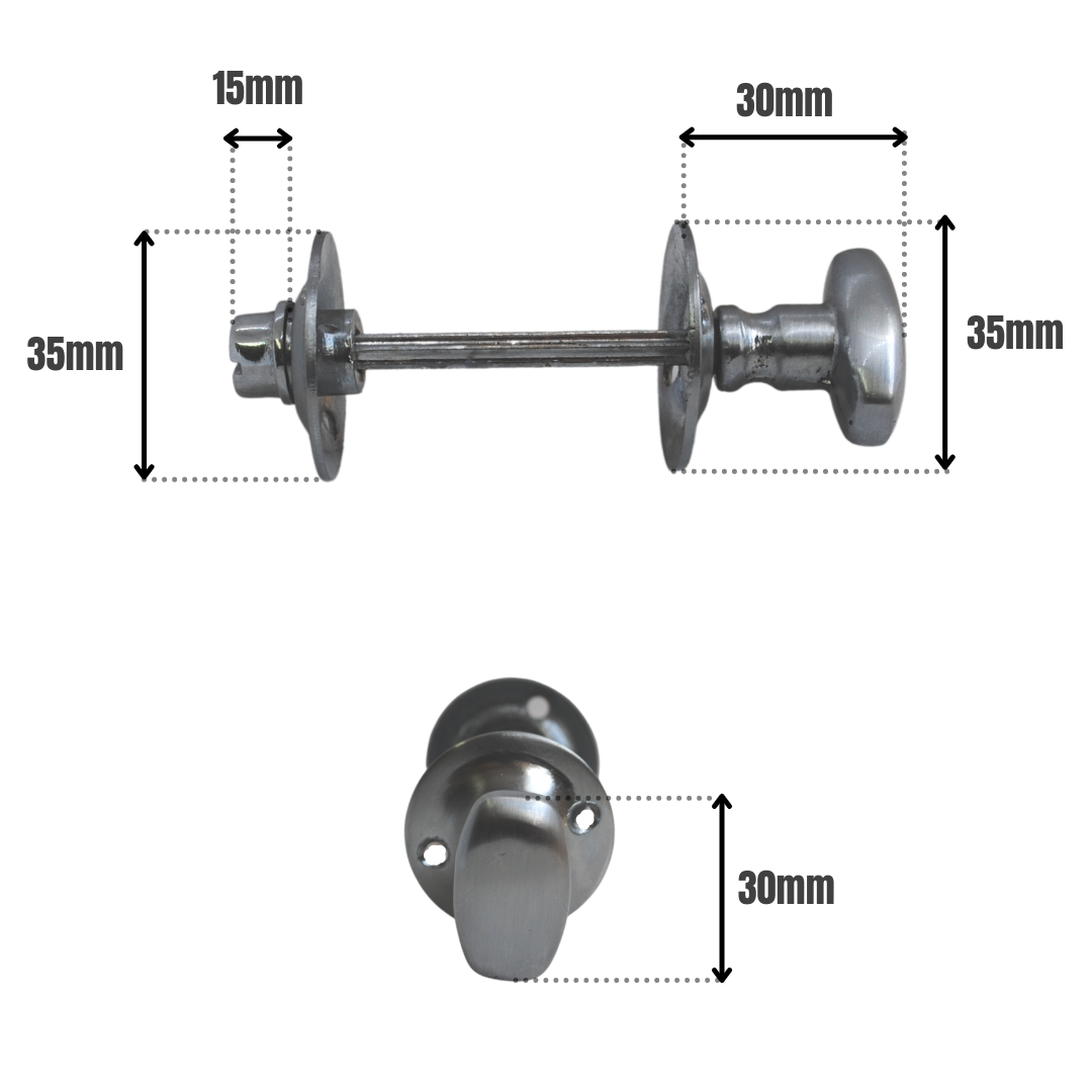 Vibe Thumbturn & Release Bathroom Lock on Satin Chrome for Internal Doors