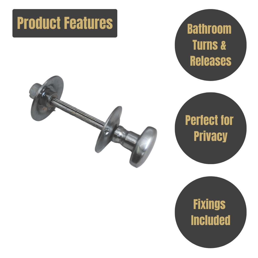 Vibe Thumbturn & Release Bathroom Lock on Satin Chrome for Internal Doors
