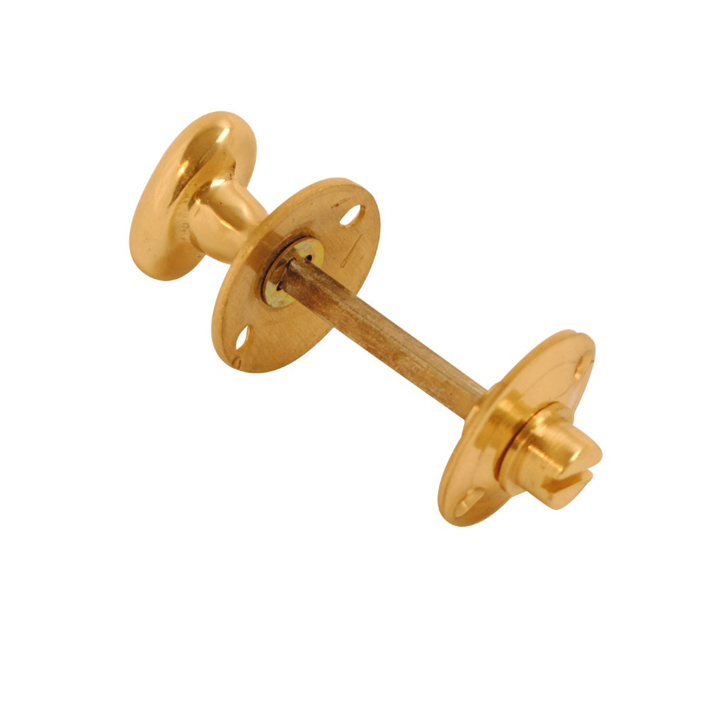 Vibe Thumbturn & Release Bathroom Lock on Brass for Internal Doors