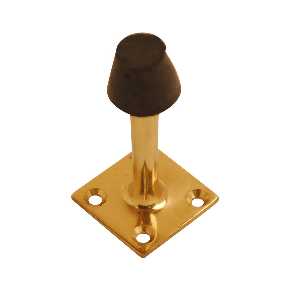 Vibe Projection Square Door Stop 63mm on Brass