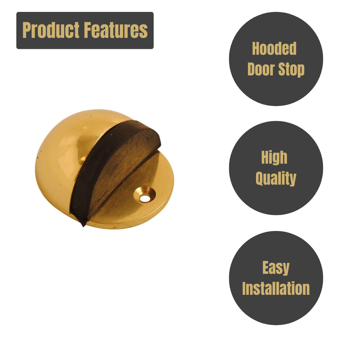 Vibe Hooded Door Stop Brass 1.5/8