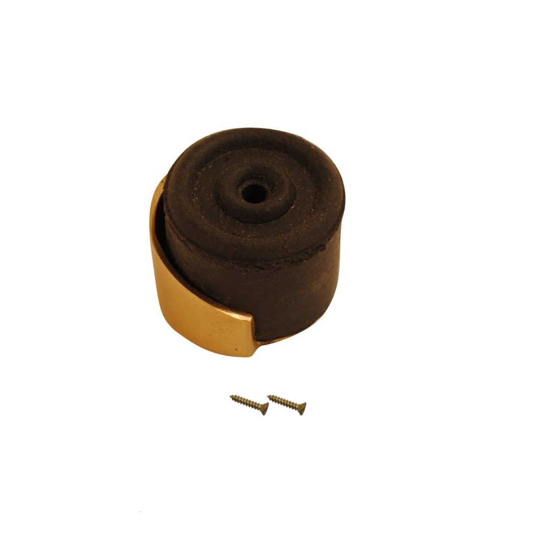 Vibe Shielded Door Stop Brass 33mm