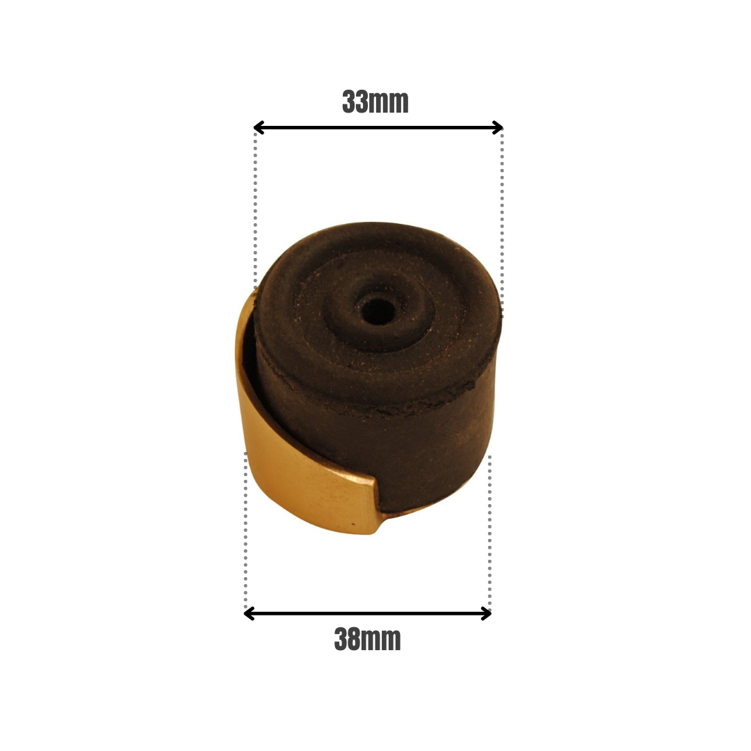 Vibe Shielded Door Stop Brass 33mm
