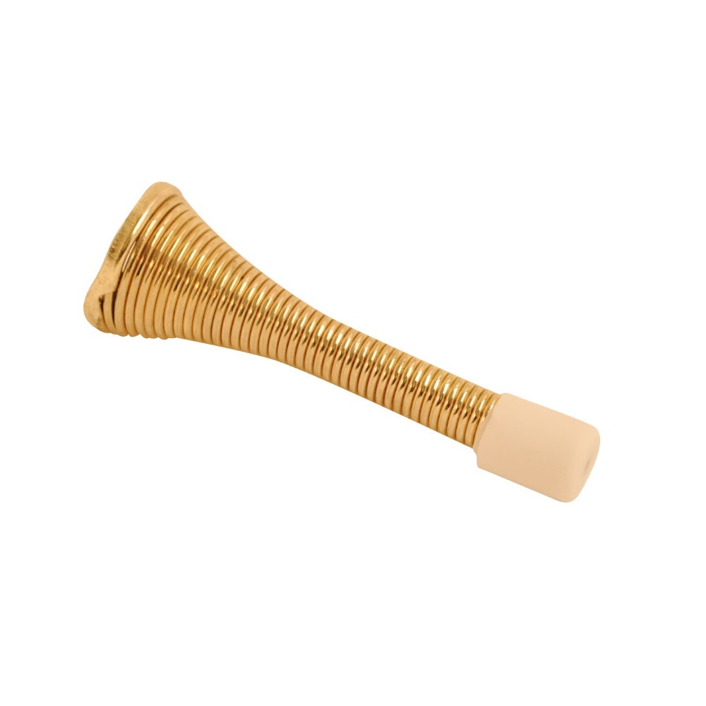 Vibe Spring Door Stop Electro Brass 75mm