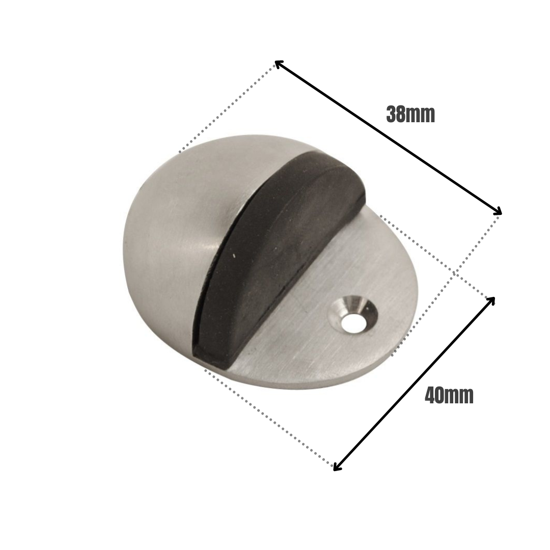 Vibe Hooded Door Stop Satin Chrome 38mm