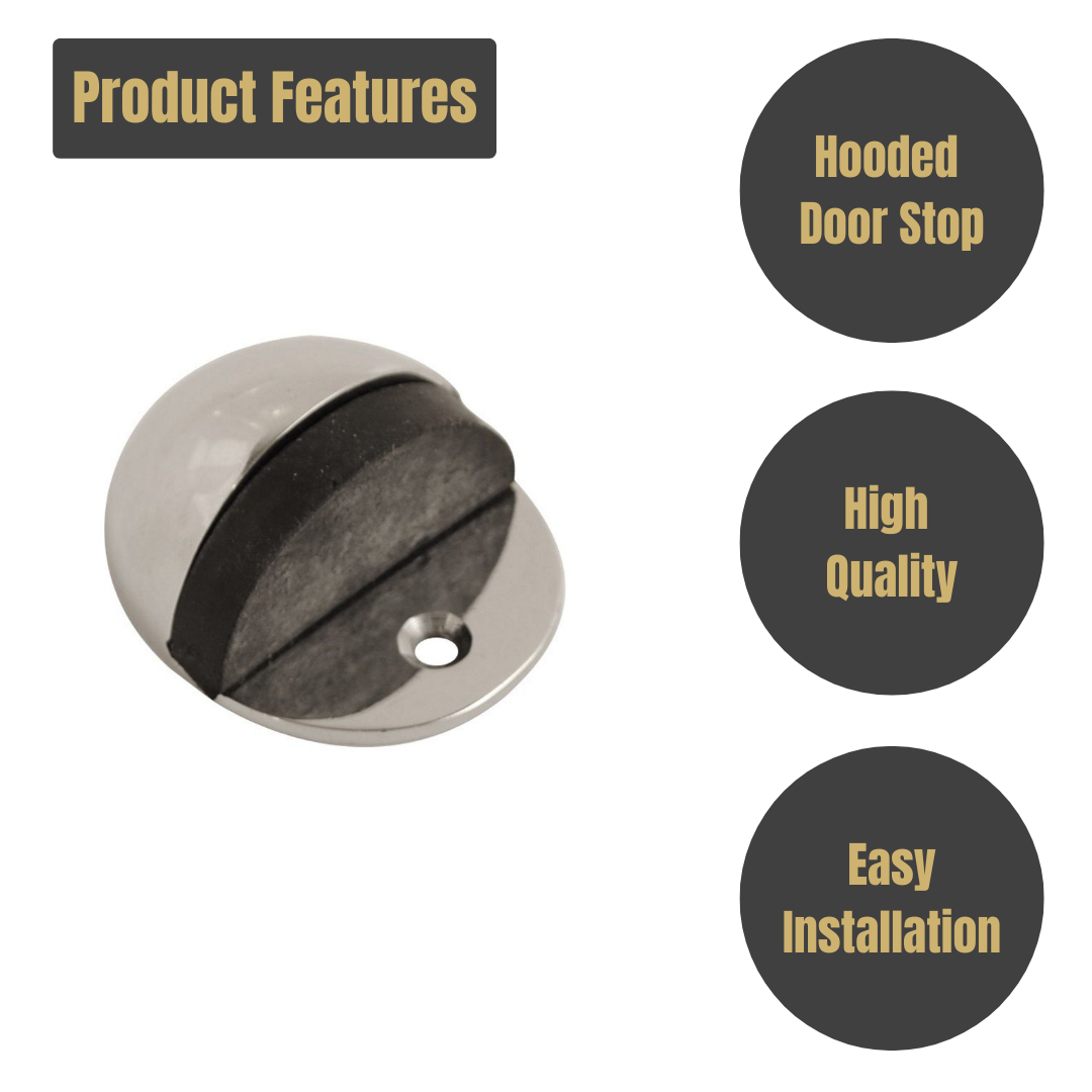 Vibe Hooded Door Stop Chrome 38mm