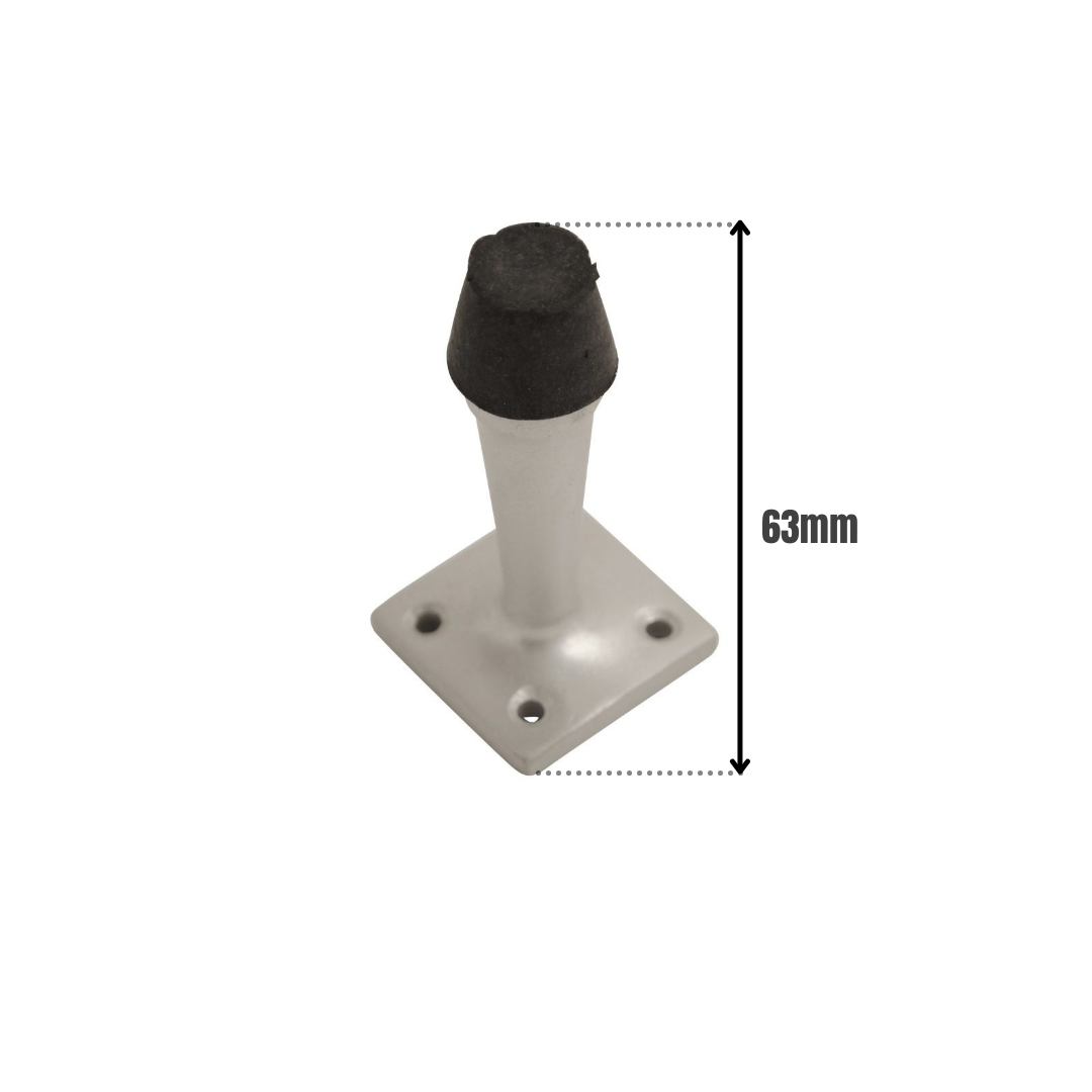 Vibe Projection Square Door Stop 63mm on Satin Anodised Aluminium