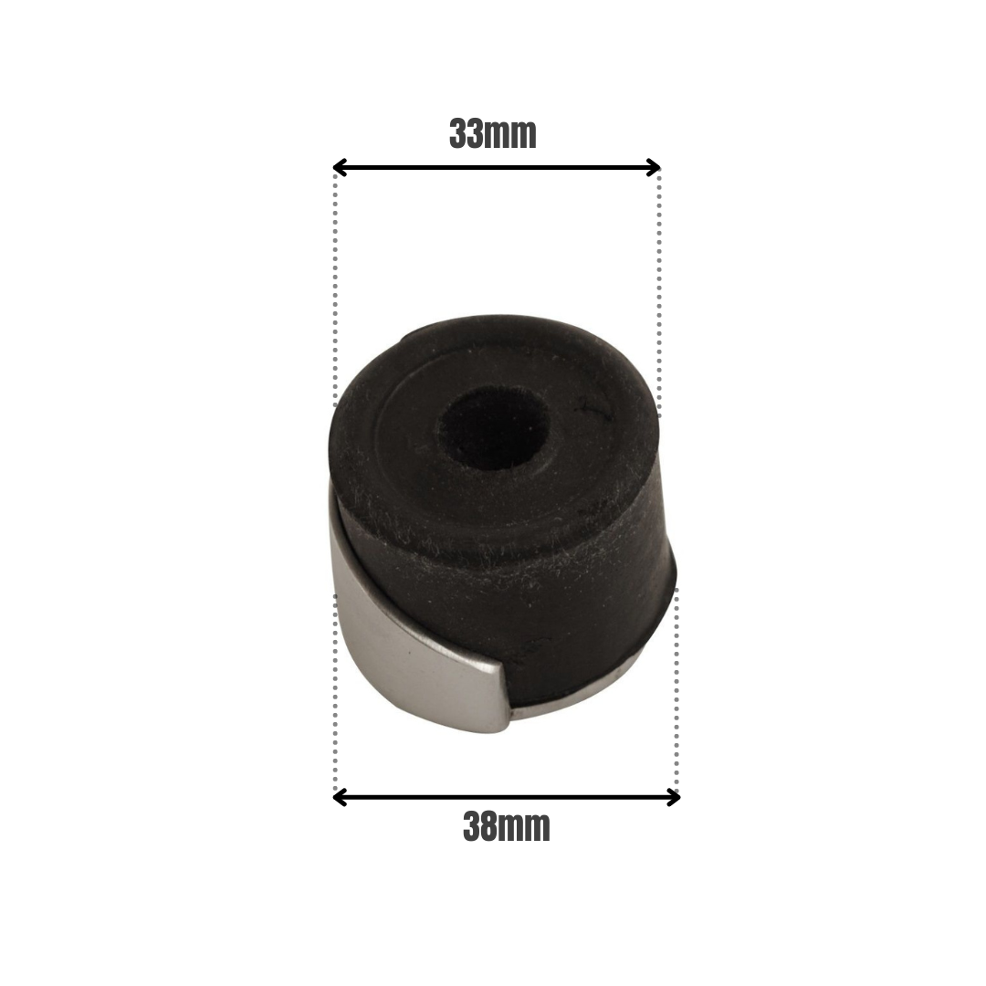 Vibe Shielded Door Stop Satin Chrome 33m