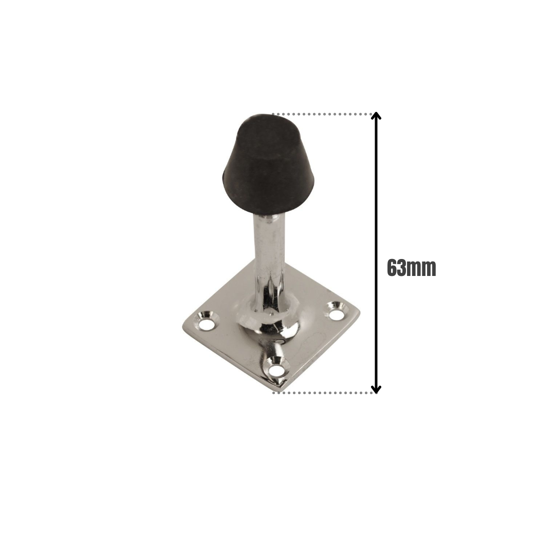 Vibe Projection Square Door Stop 63mm on Chrome