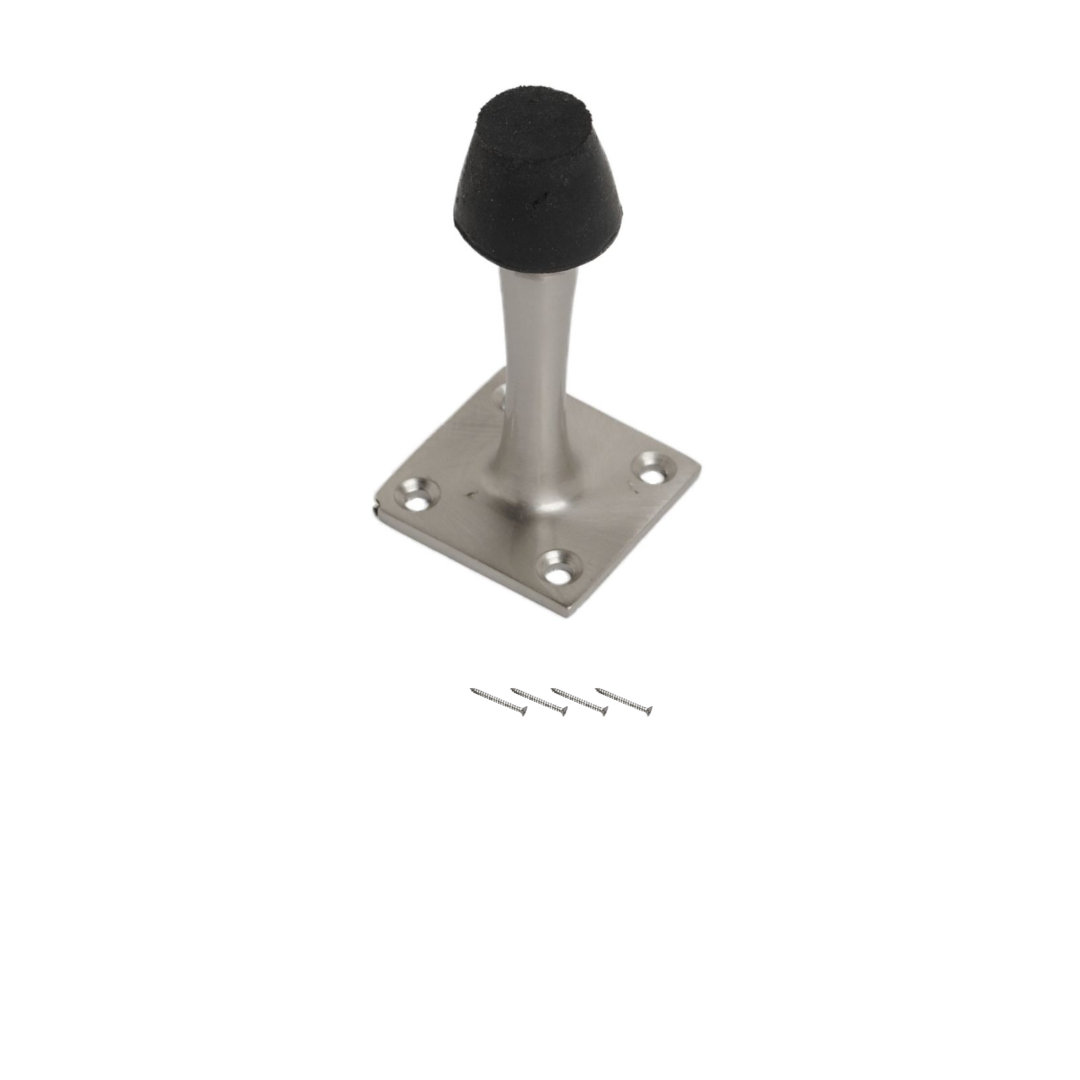 Vibe Projection Square Door Stop 63mm on Satin Chrome