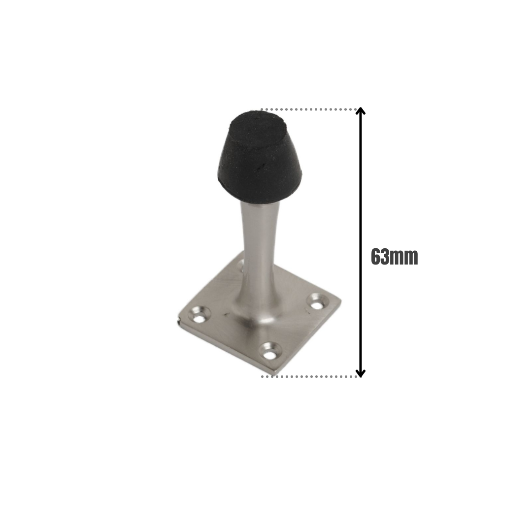 Vibe Projection Square Door Stop 63mm on Satin Chrome