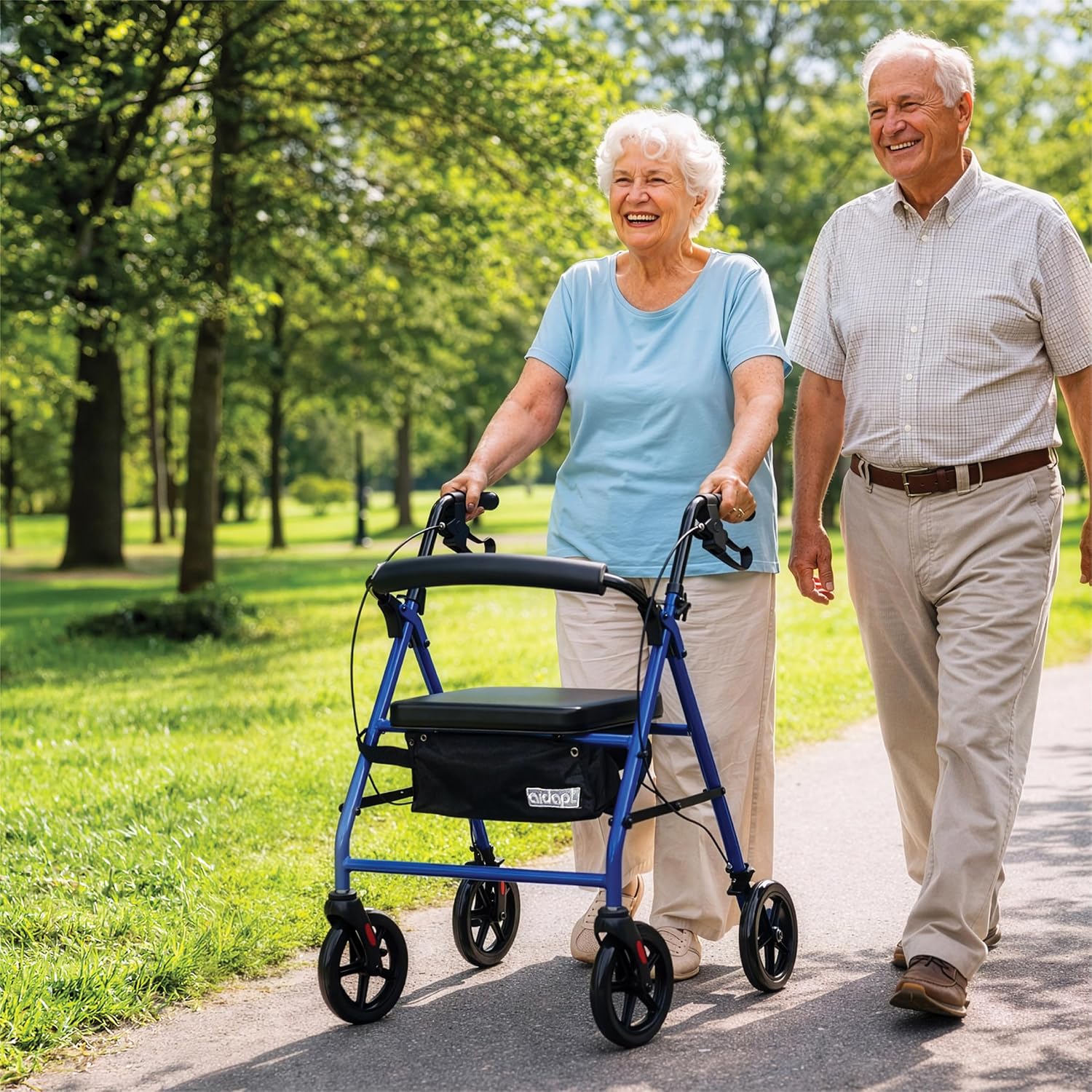 Aidapt Four Wheeled Rollator with Bag - VP173FC