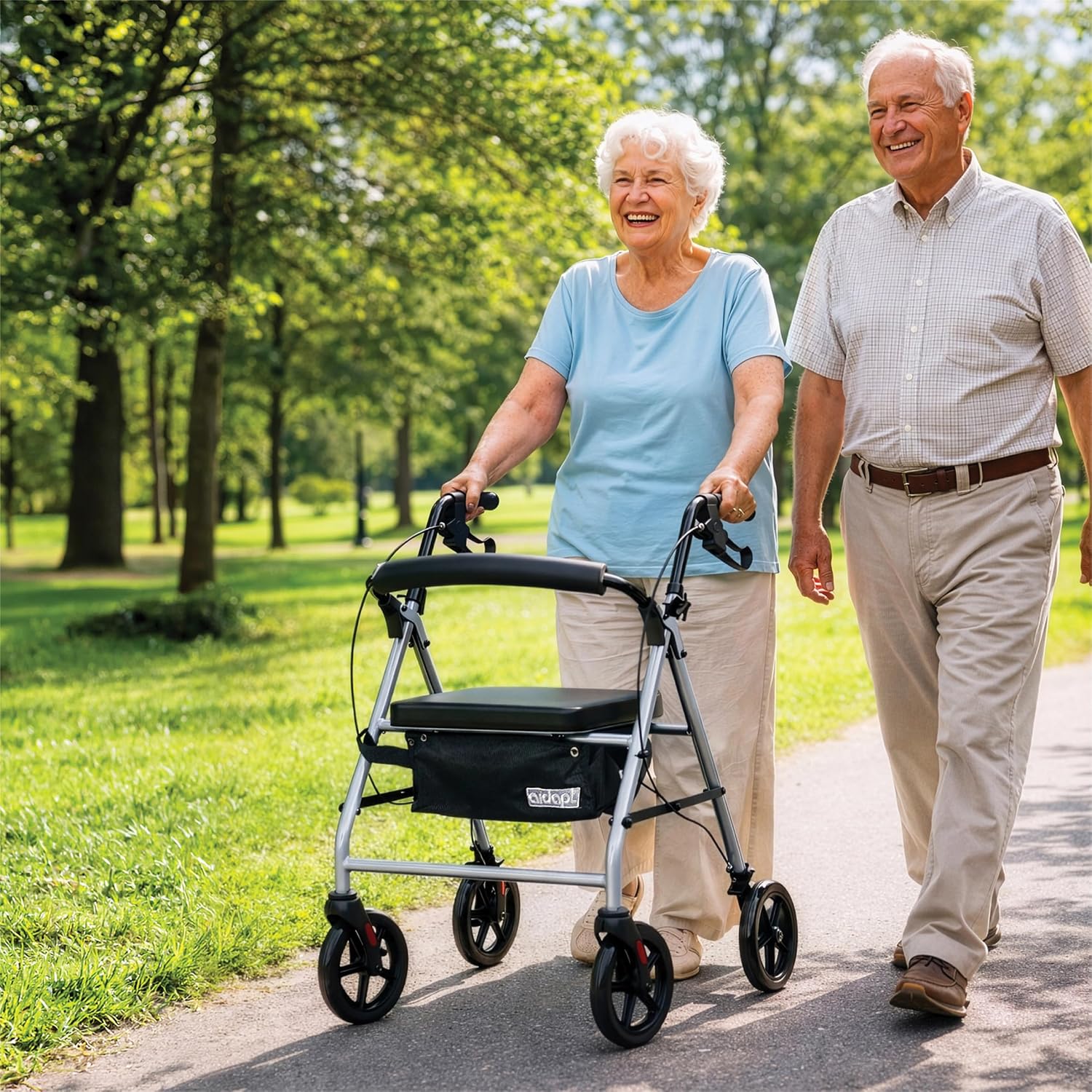 Aidapt Four Wheeled Rollator with Bag - VP173FC