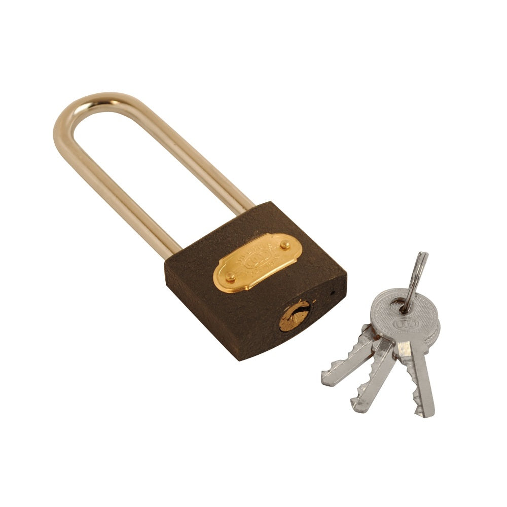Tri-Circle Padlock Iron Long Shackle