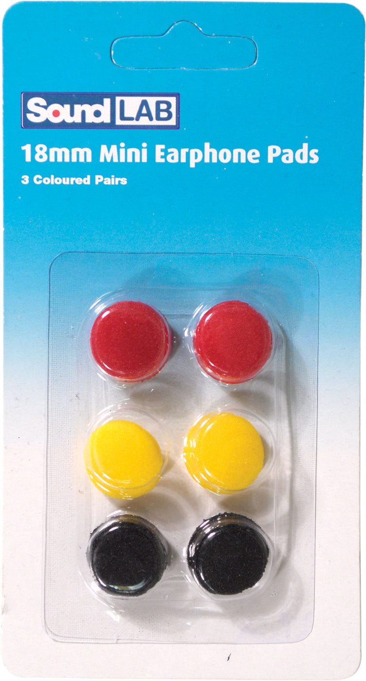 Coloured Replacement Earphone Pads x 3 Pairs