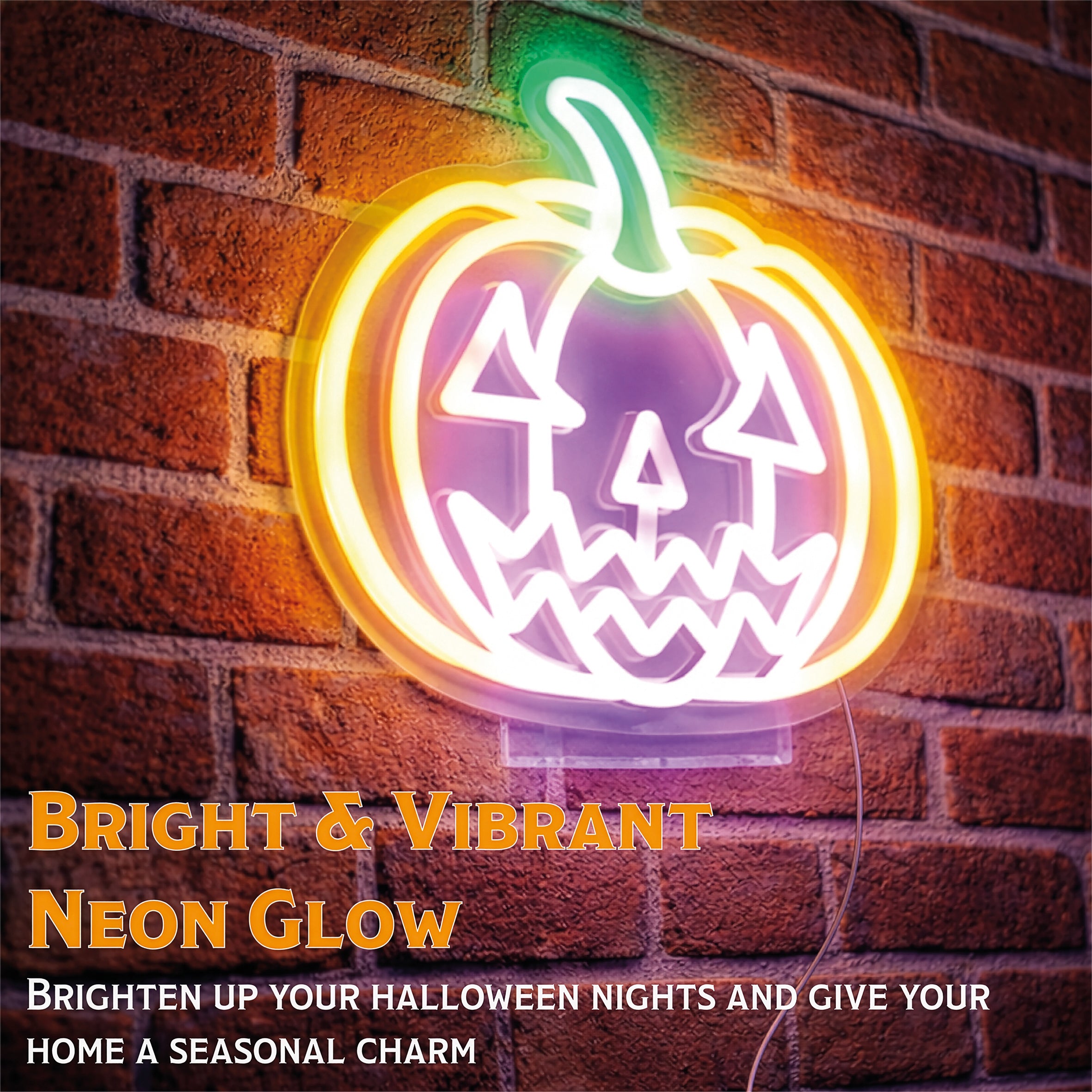 Fxlab Halloween Pumpkin Silhouette Neon Light Indoor USB Decoration
