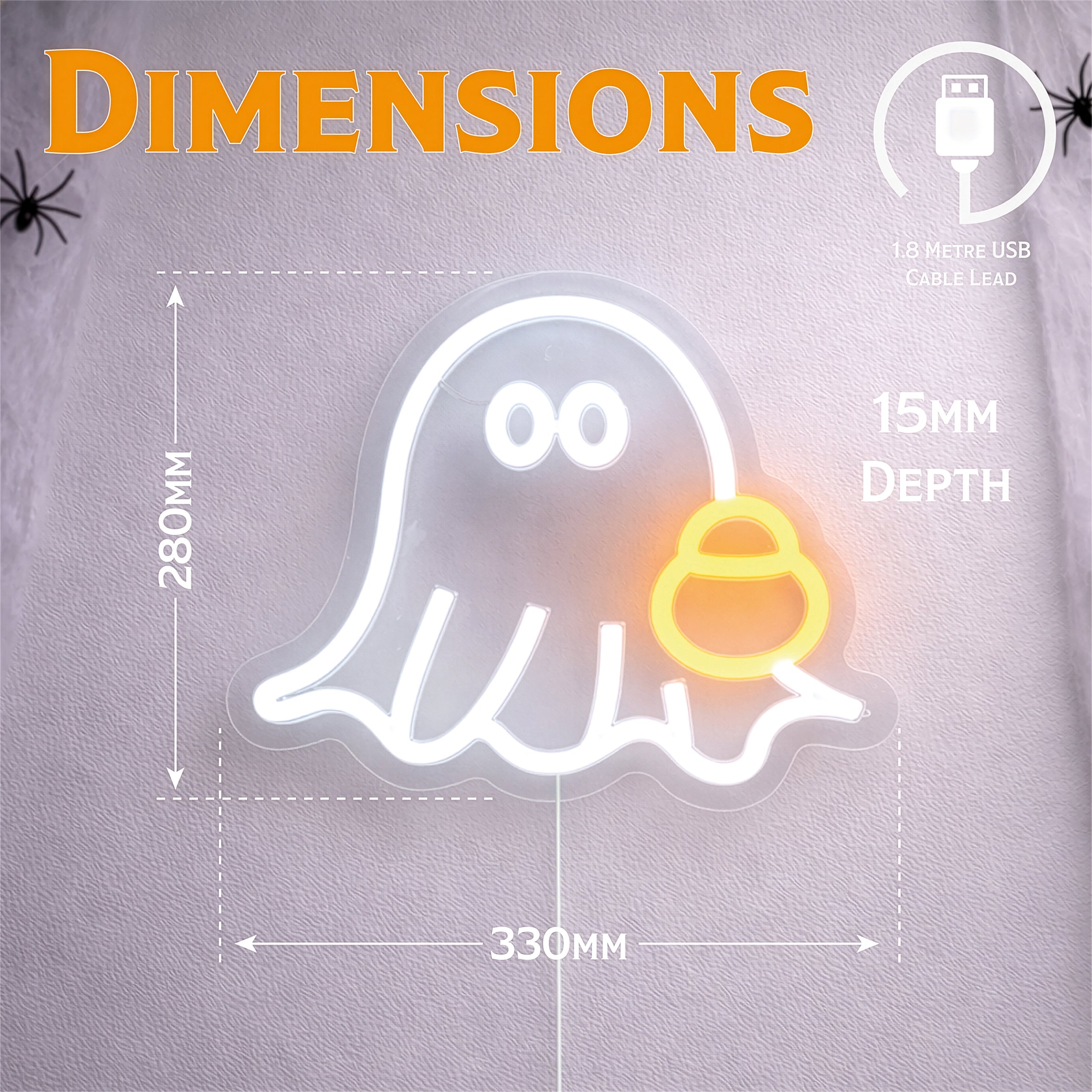 Fxlab Ghost Silhouette Neon Light Indoor USB Decoration