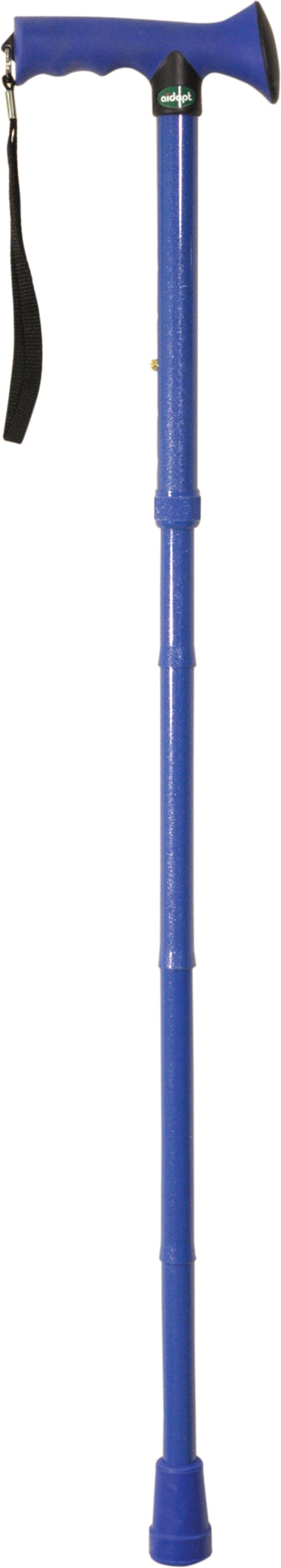 Folding Rubber Handled Walking Stick - VP155SC