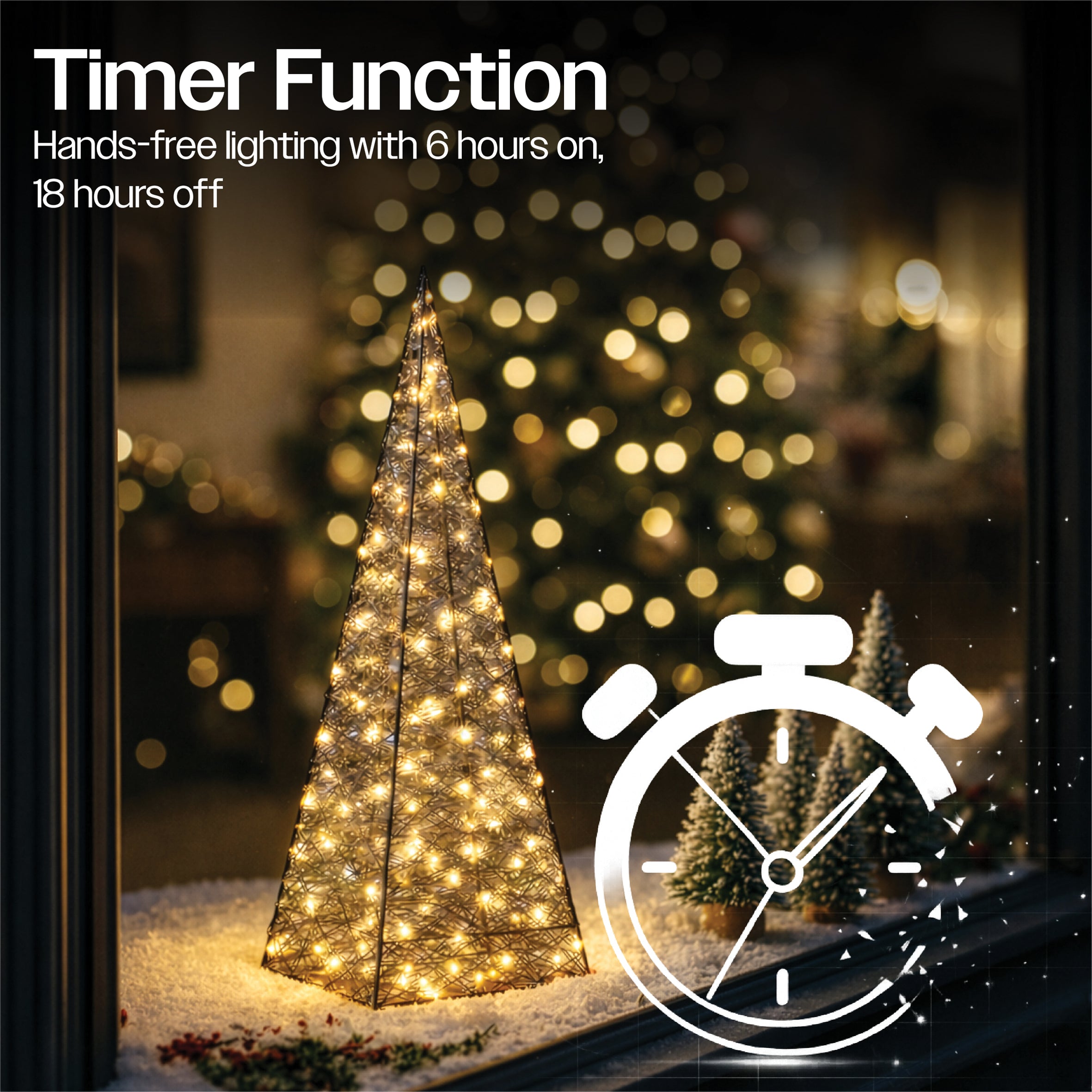 Xmas Haus 57CM Festive Christmas Pyramid-Shaped LED Tower