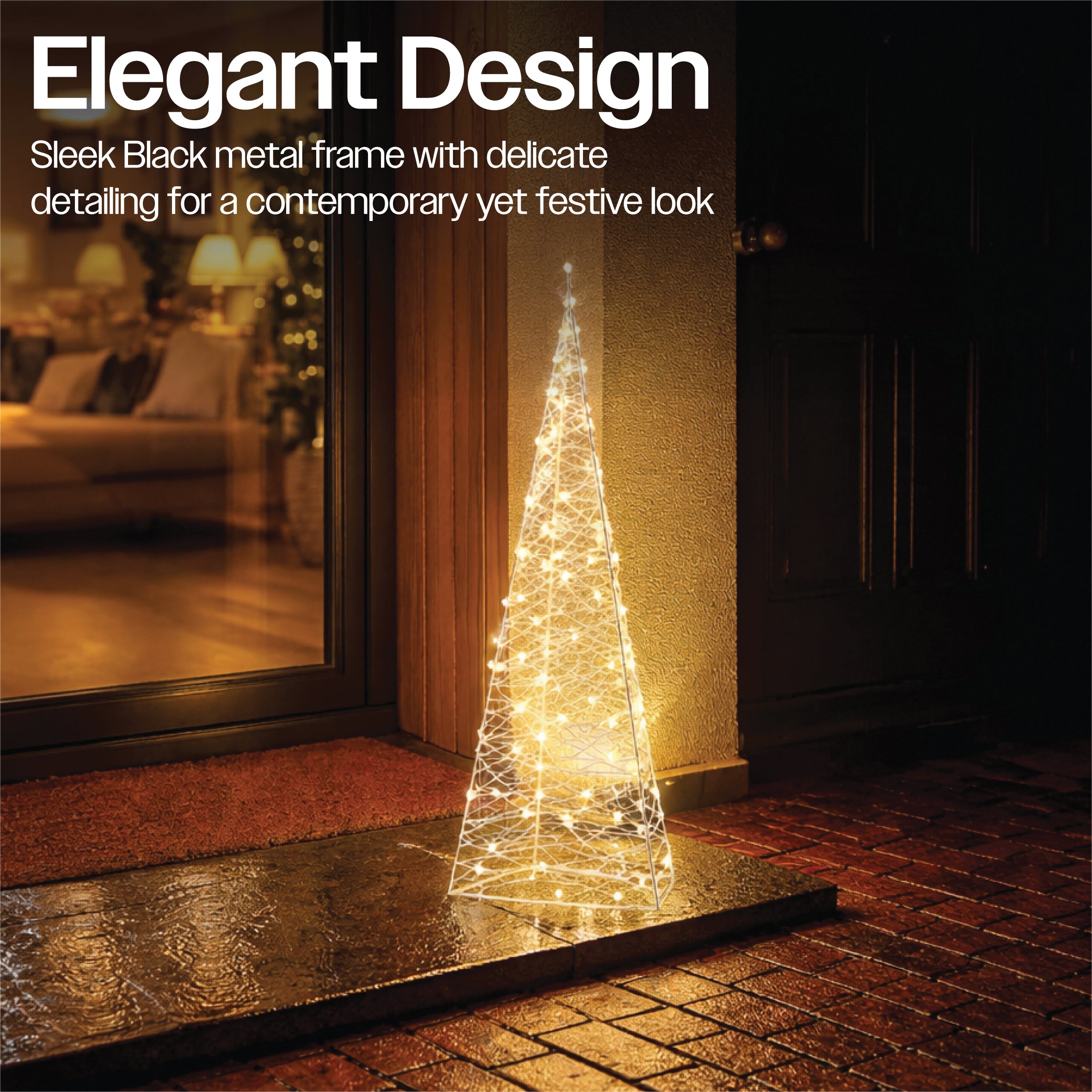 Xmas Haus 65.5CM FestiveChristmas Pyramid-Shaped LED Christmas Tower
