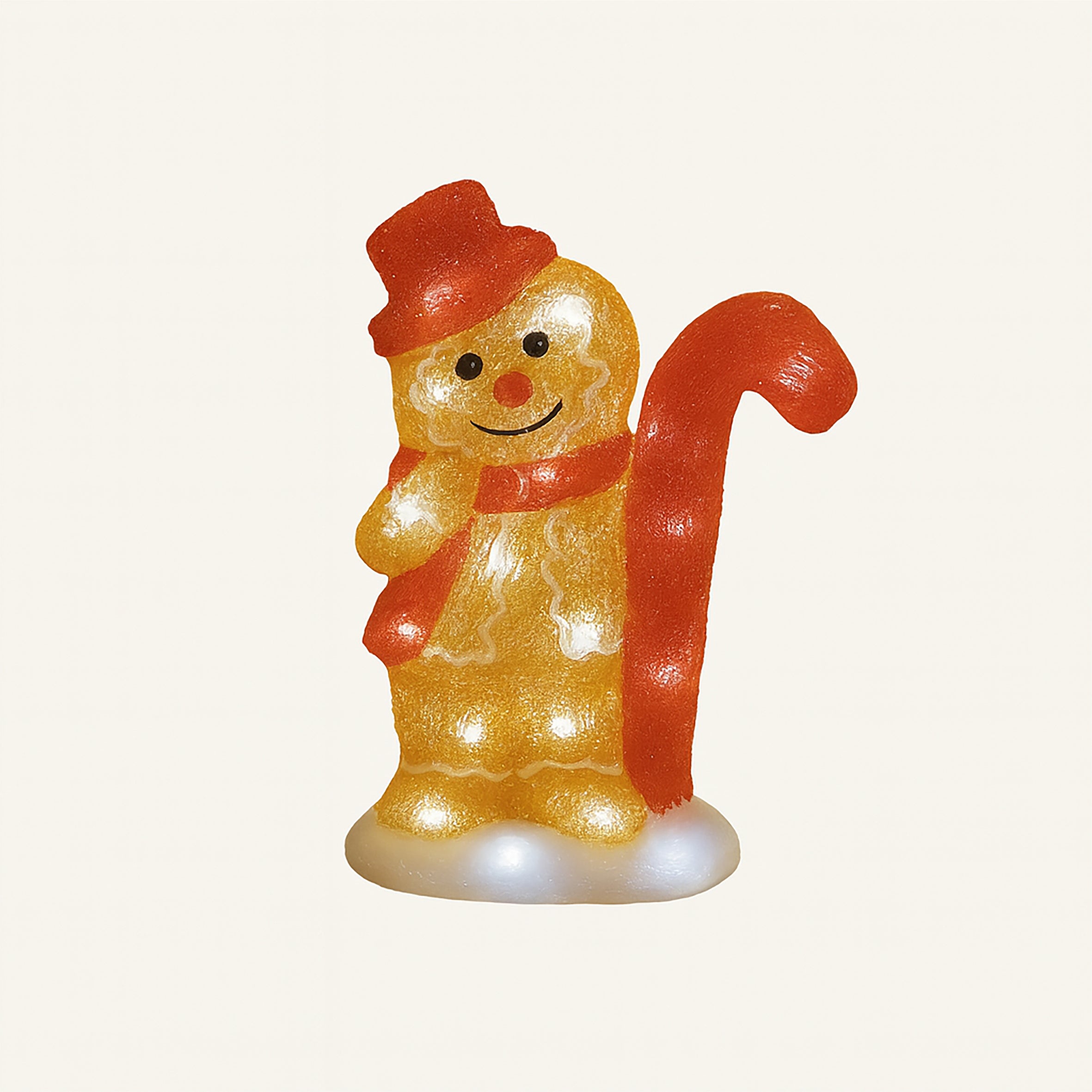Xmas Haus Acrylic Festive Christmas 31CM Warm White LED Gingerbread Man