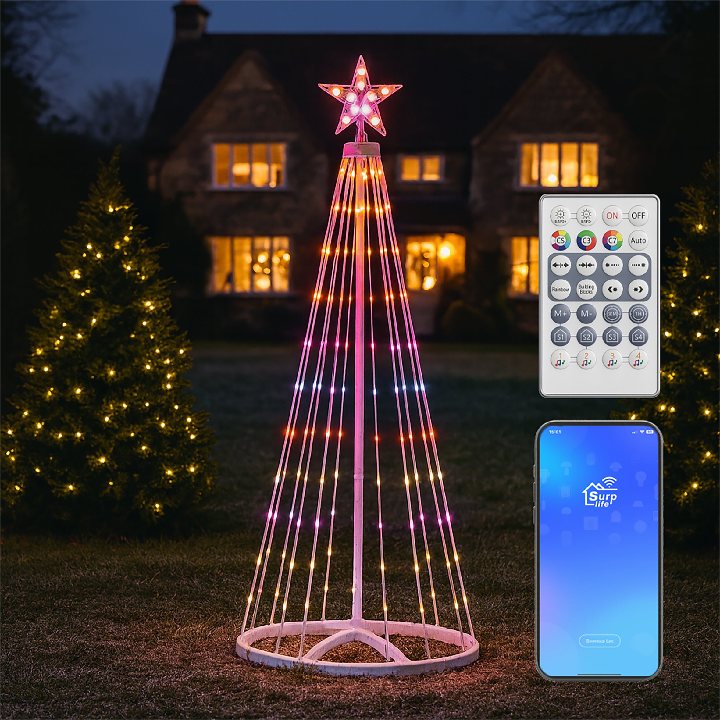 Xmas Haus RGB LED Festive Christmas Star Tree Light