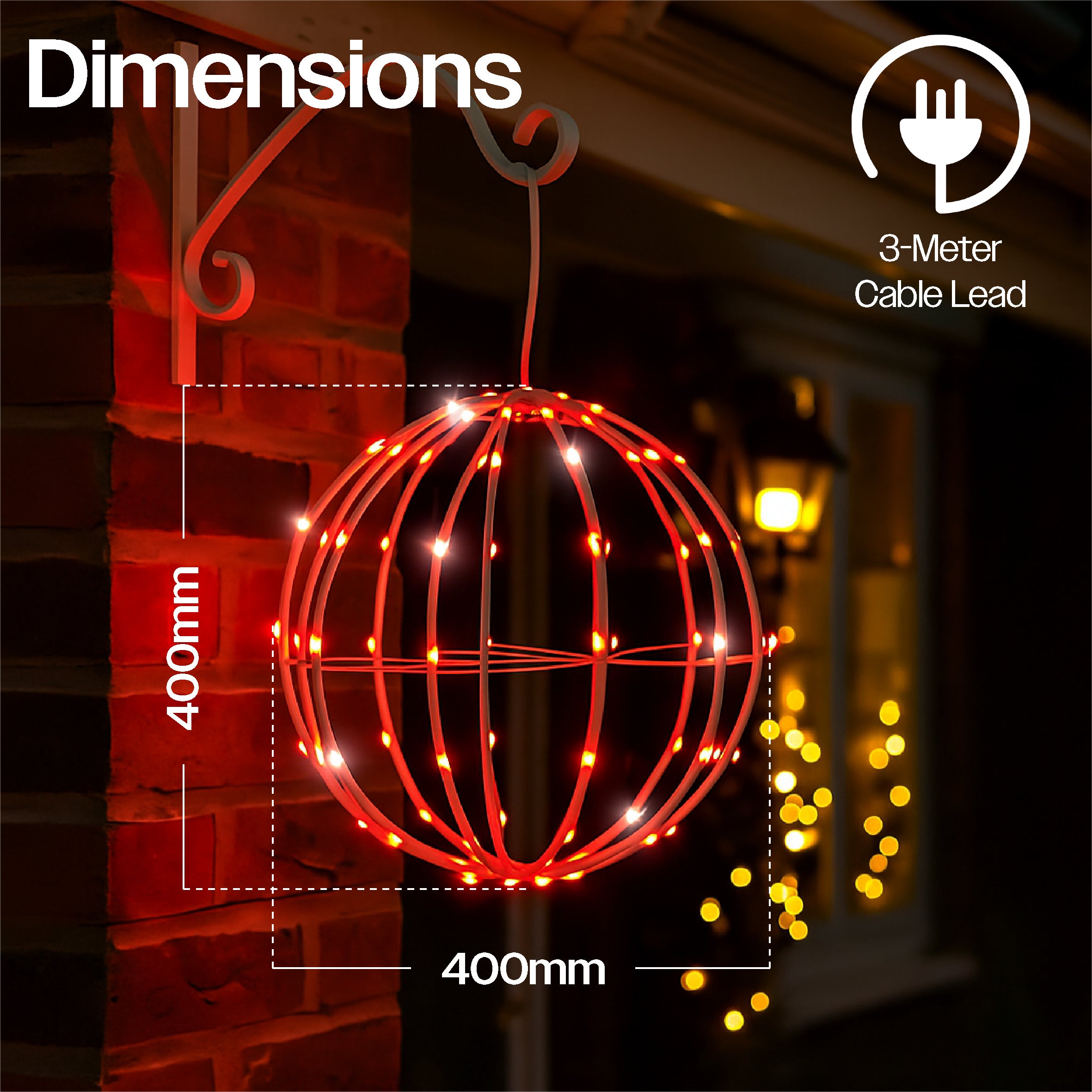 Xmas Haus RGB Mini Seed LED Multifunction White Foldable Ball Light