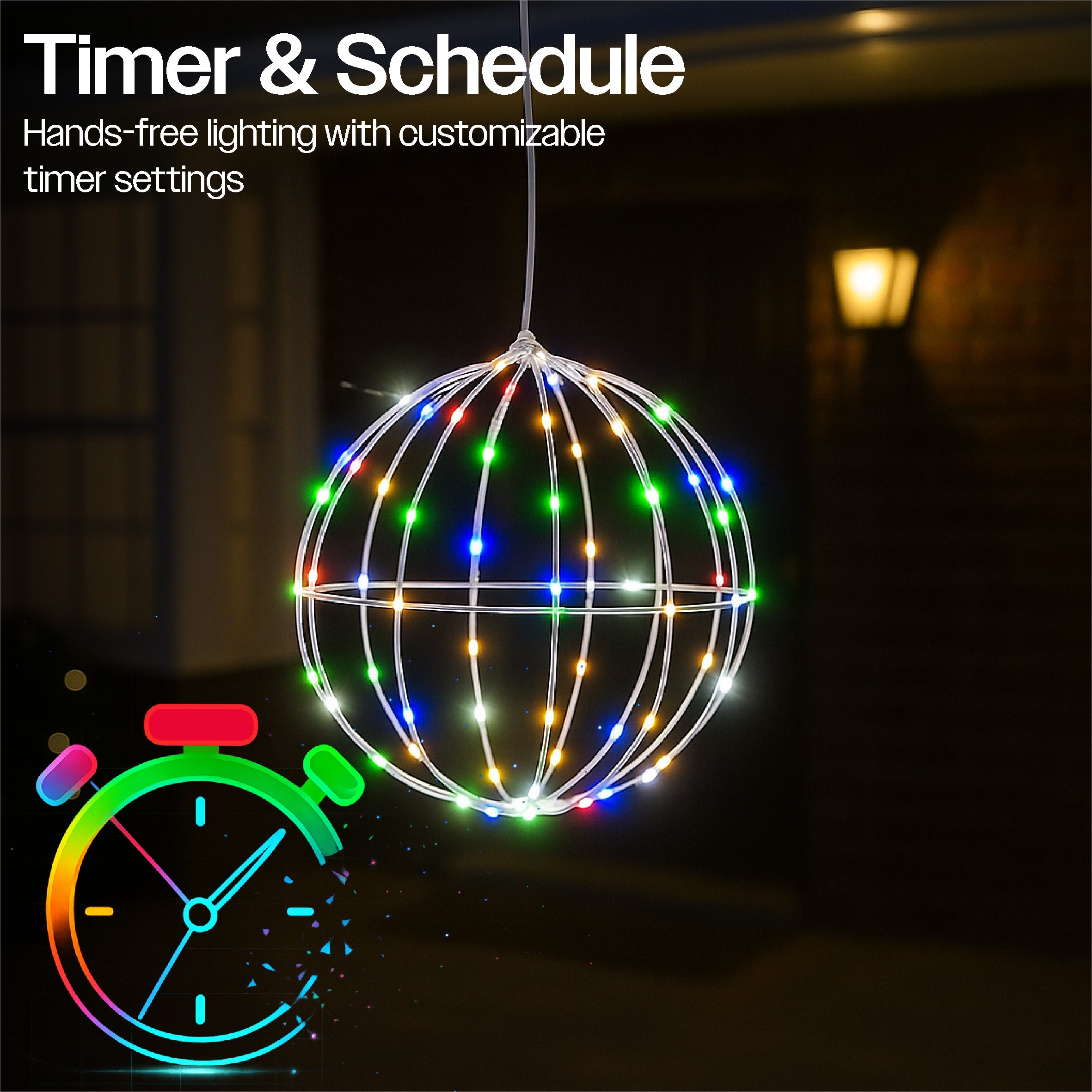 Xmas Haus RGB Mini Seed LED Multifunction White Foldable Ball Light
