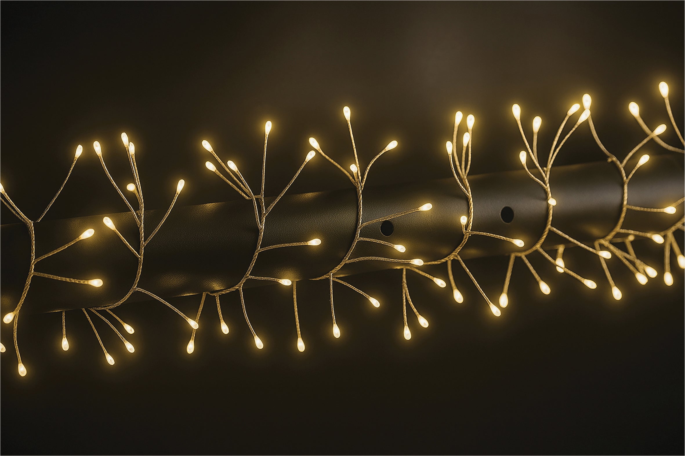 Xmas Haus Warm White Multifunction Micro LED Silver Wire Cluster Lights