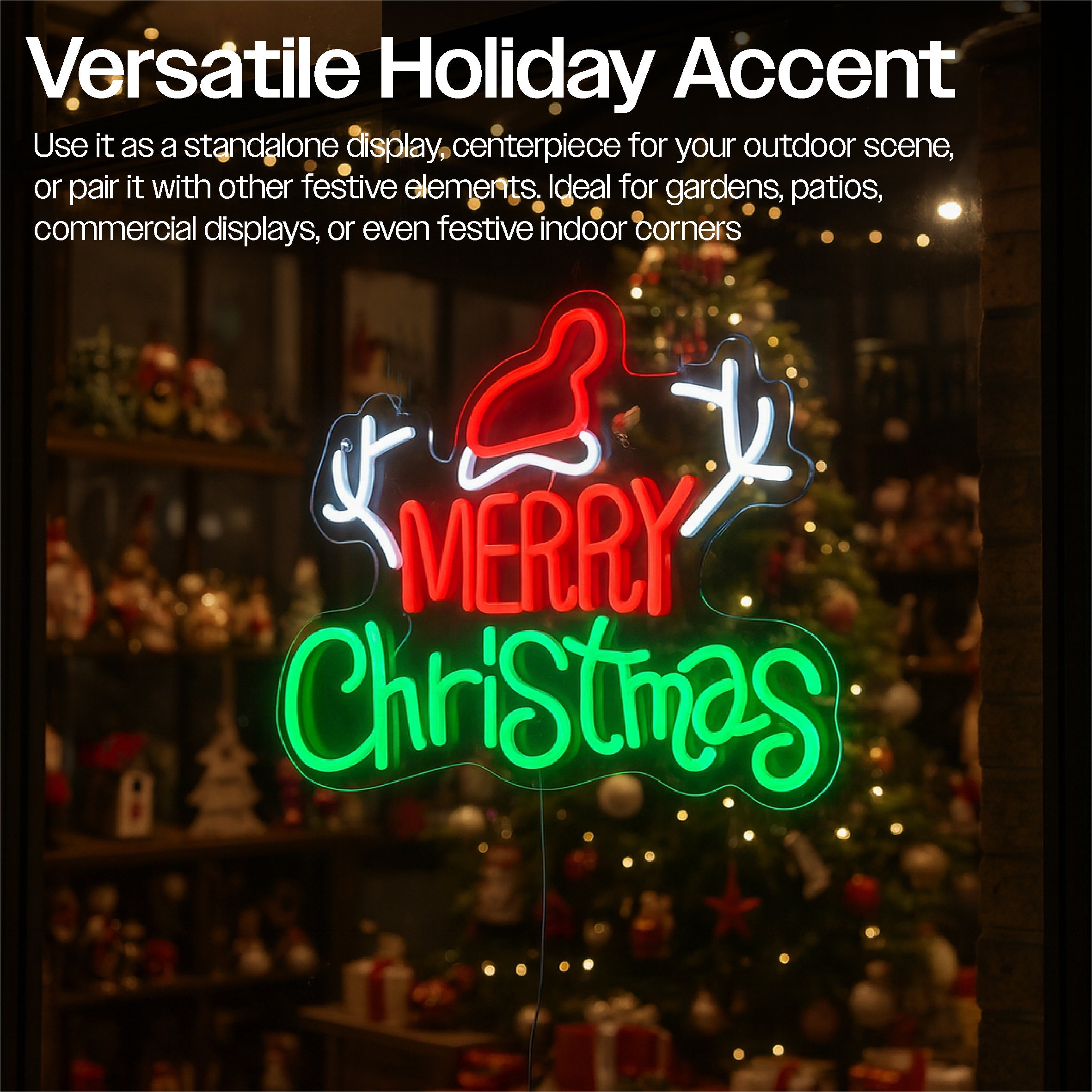 Xmas Haus Silhouette Neon Light USB LED Christmas Decoration