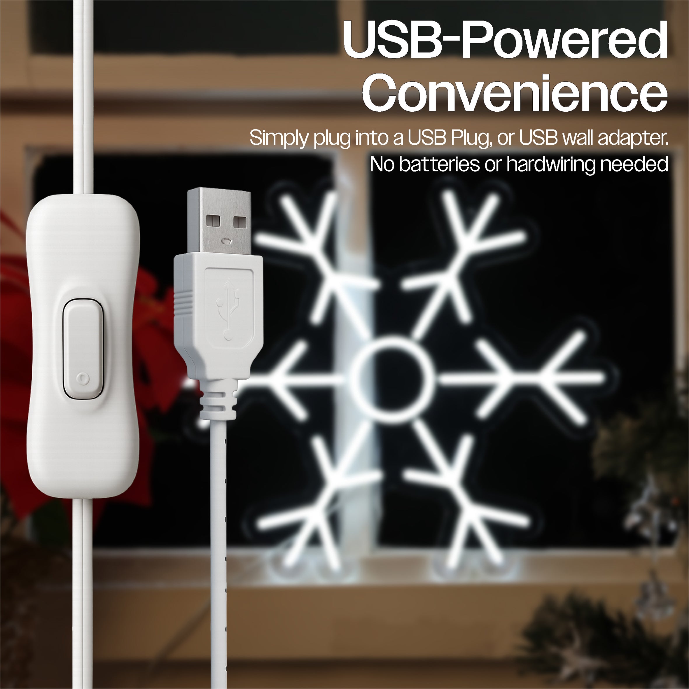 Xmas Haus Silhouette Neon Light USB LED Christmas Decoration