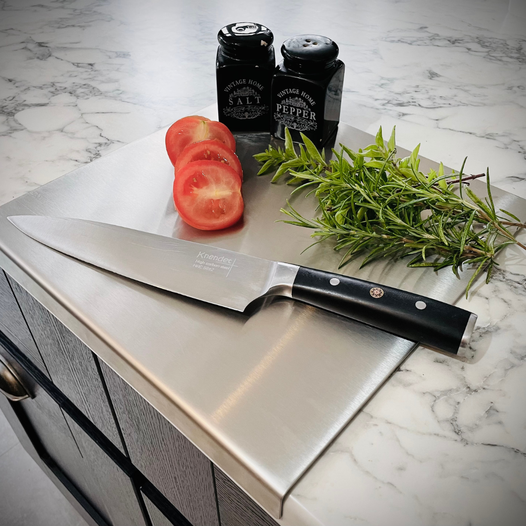 Satin Stainless Steel Chopping Board / Worktop Protector