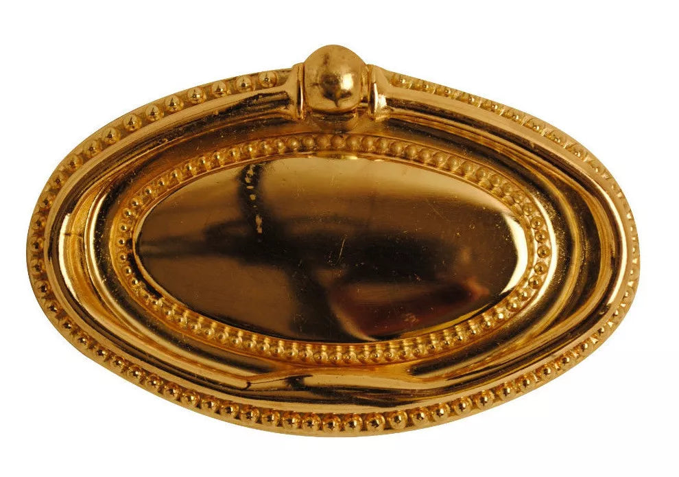 Oval Handle Cabinet Cupboard Drawer Door Side 32 mm Electro Brass - 1026