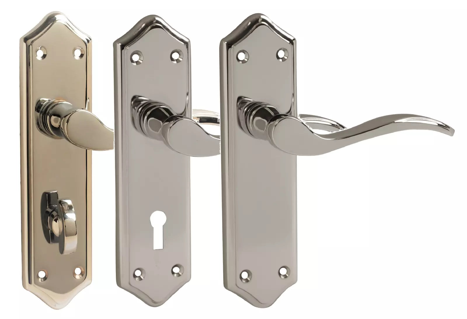 Vibe Designer Internal Door Handle Turin Door Lever Furniture Polished Chrome