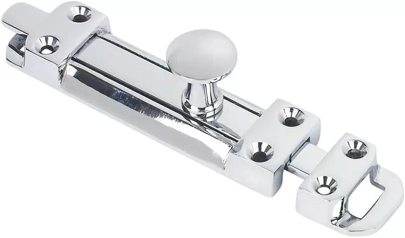 Sliding Surface Door Tower Bolt 150mm x 32mm (6 x 1. 1/4 Inch) Polished Chrome